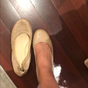 Cole Haan Patent Leather Tan Flats, size 8